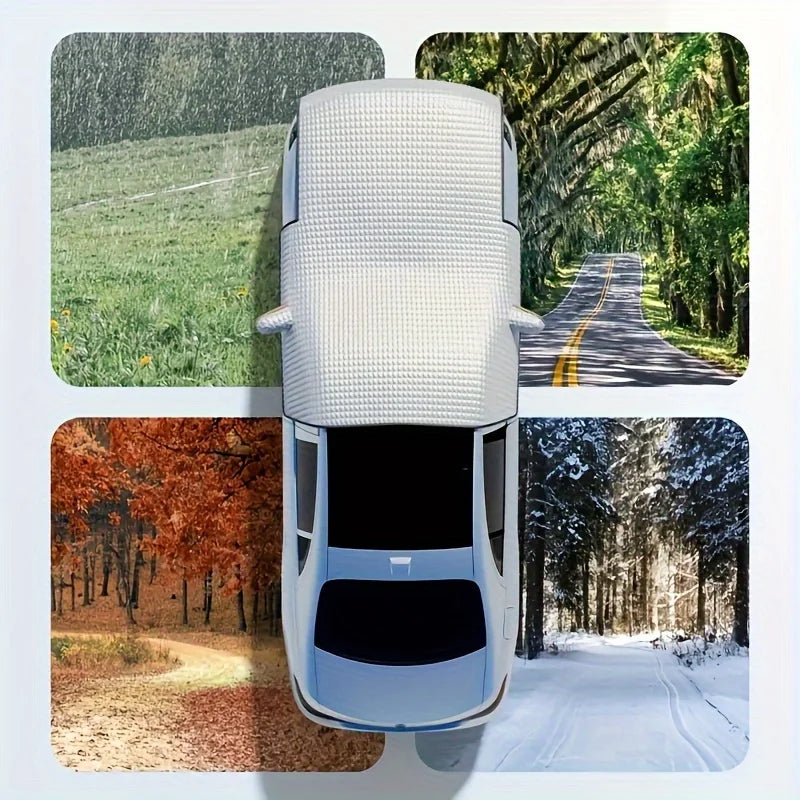 All-Season Wind & Frost Shield for Car Windshields - Sun and Ice Protection