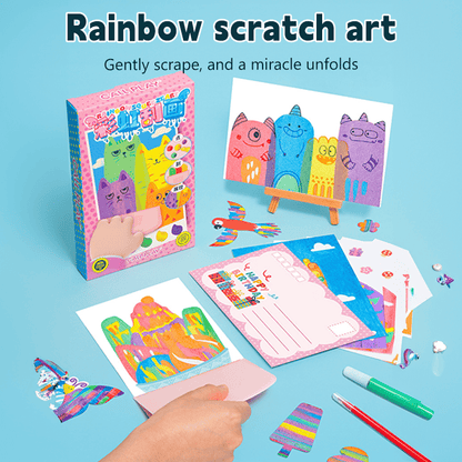 VibrantArt – 20-Piece Rainbow Scratch Art Set