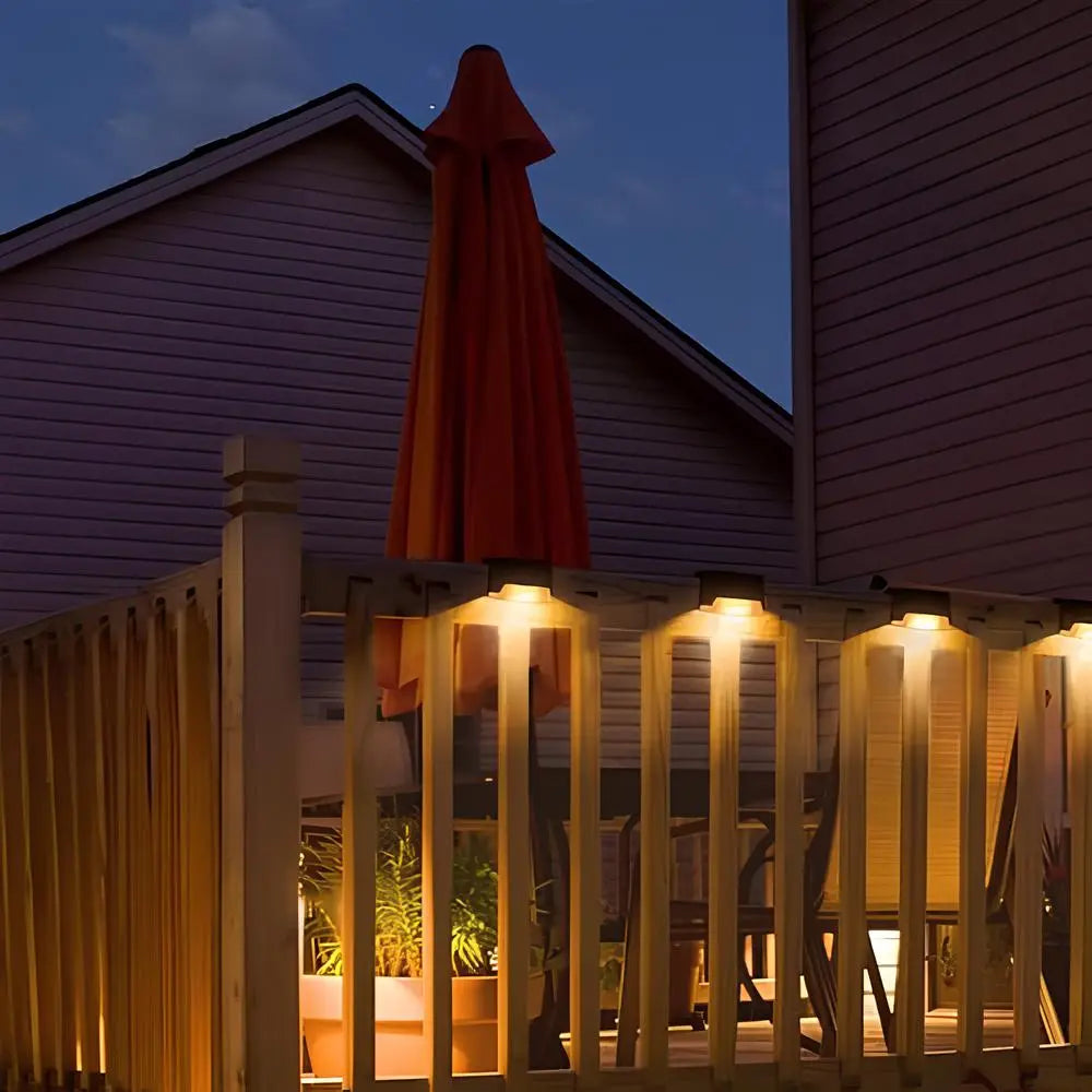Solar-Powered LED Step Lights for Outdoor Stairs, Garden Paths, and Patios