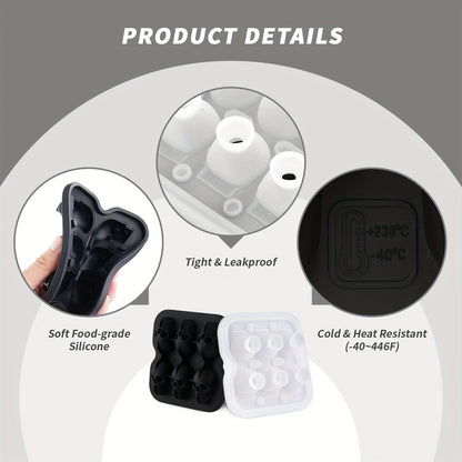 Skull-Shaped Ice Maker Tray for Unique Drinks