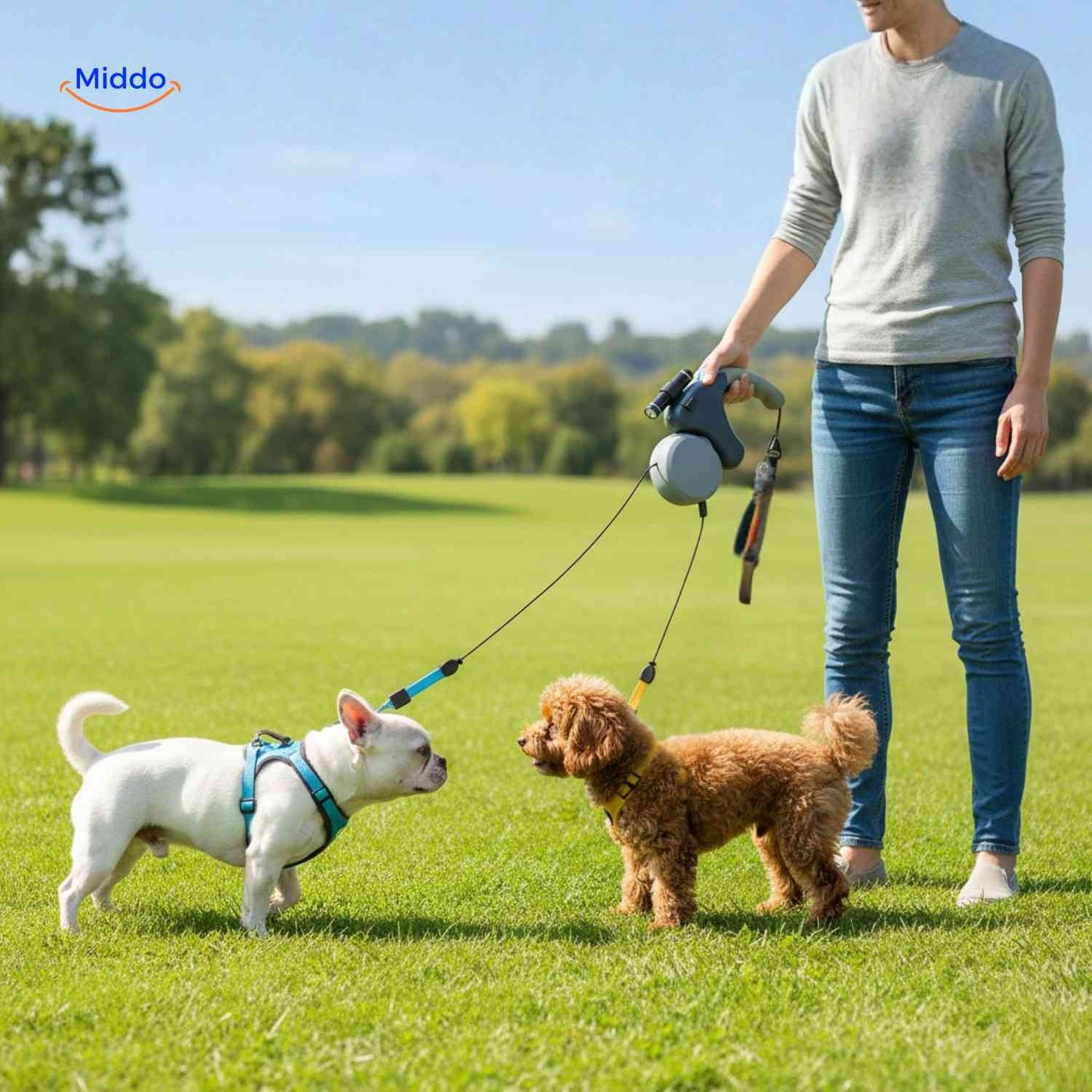 Dual Leash for Two Dogs - Full Control and Comfort