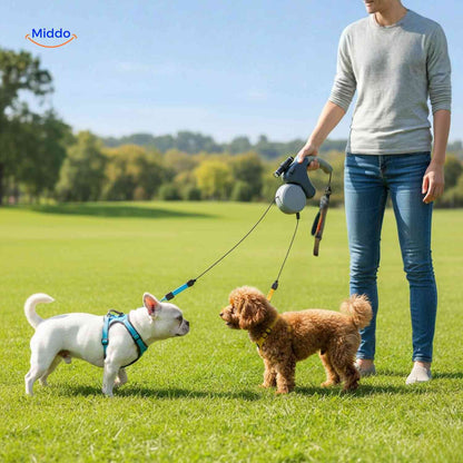 Dual Leash for Two Dogs - Full Control and Comfort