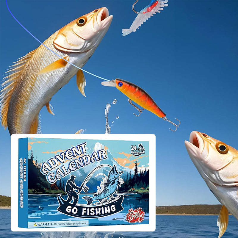 Advent Calendar with 24 Days of Fishing Rod Surprises
