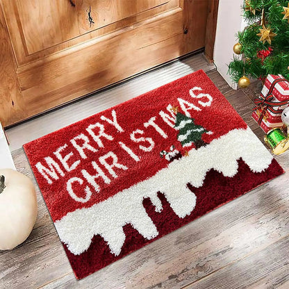 Christmas Door Mat with Gingerbread Man Design | Washable & Non-Slip | Indoor & Outdoor Use | 2026 Version