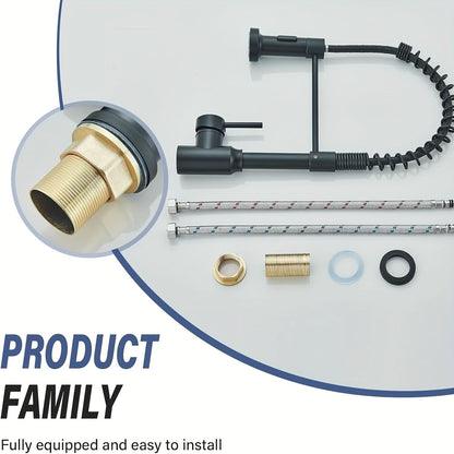 Contemporary Pull-Down Kitchen Faucet for Modern Sink Areas