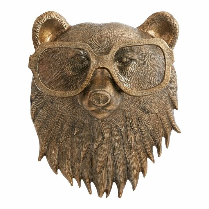 Hand-Painted Resin Animal Head Wall Decor – Playful Figurines