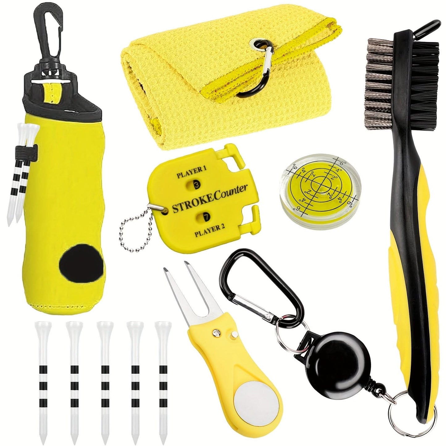 Golf Cleaning Tools Set for Fairways and Greens