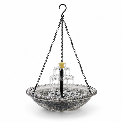 Eco-Friendly Solar-Powered Dual-Level Bird Fountain