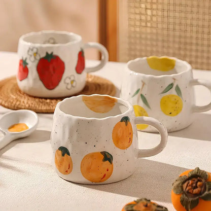 Handcrafted Ceramic Cups for Fruit Garden Decor