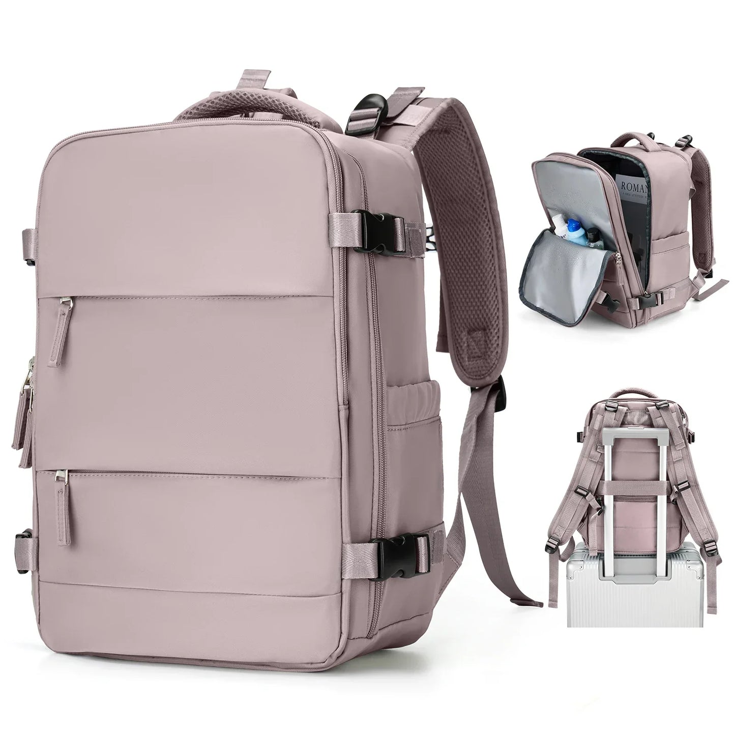 Waterproof Travel Backpack with 15.6" Laptop Compartment - Wet-Dry Separation