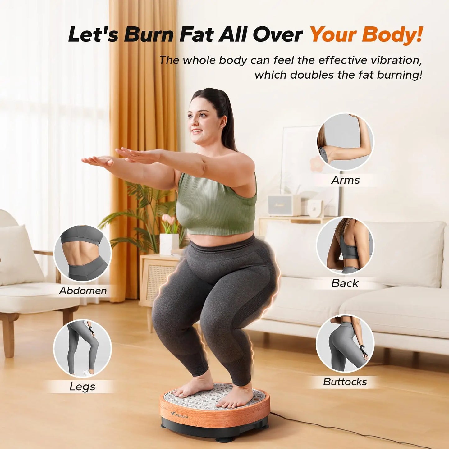 Exercise Vibration Plate with Foot Massager | 99 Speed Settings, 9 Modes, 330 lb Weight Limit, Includes Resistance Bands & Push-Up Handles