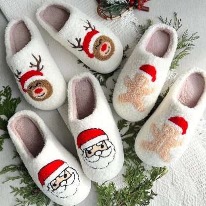 Festive Design Christmas Slippers – Warm House Shoes with Anti-Slip Sole
