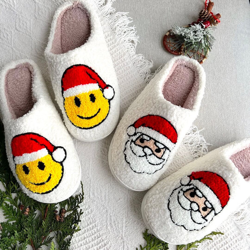 Festive Design Christmas Slippers – Warm House Shoes with Anti-Slip Sole