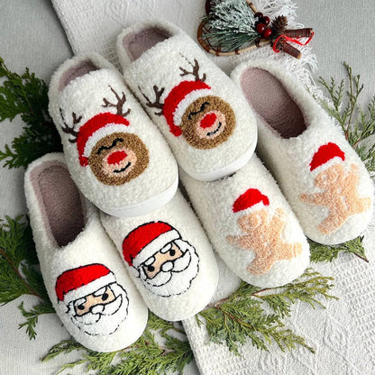 Festive Design Christmas Slippers – Warm House Shoes with Anti-Slip Sole