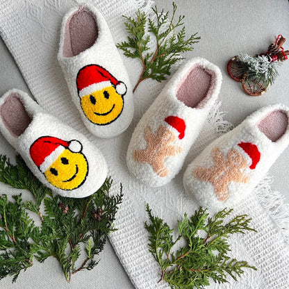 Festive Design Christmas Slippers – Warm House Shoes with Anti-Slip Sole