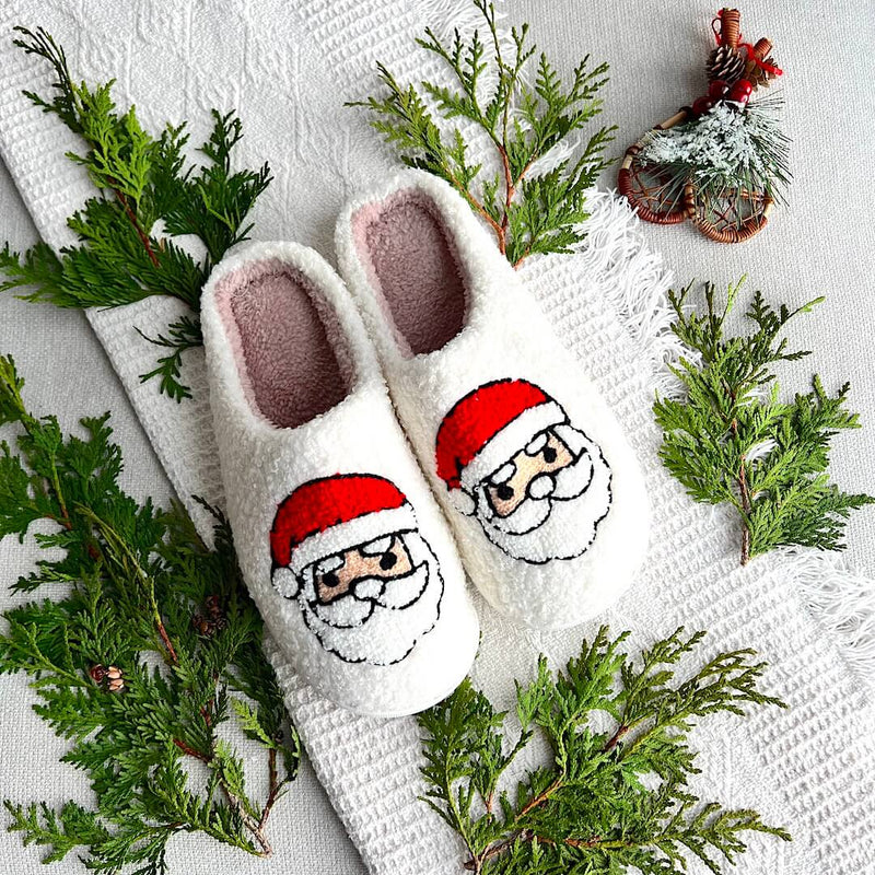 Festive Design Christmas Slippers – Warm House Shoes with Anti-Slip Sole