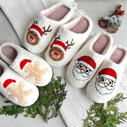 Festive Design Christmas Slippers – Warm House Shoes with Anti-Slip Sole