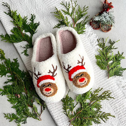 Festive Design Christmas Slippers – Warm House Shoes with Anti-Slip Sole