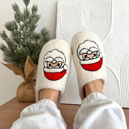 Festive Design Christmas Slippers – Warm House Shoes with Anti-Slip Sole