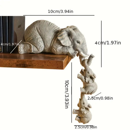 Decorative Elephant Family Figurines – Set of 3 for Home Decor
