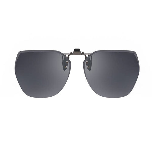 Rimless Polarized Clip-On Sunglasses with Anti-Glare and Flip-Up for Driving