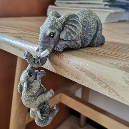 Decorative Elephant Family Figurines – Set of 3 for Home Decor