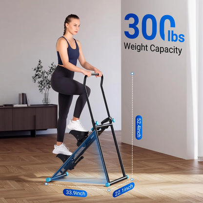 Adjustable Vertical Climber for Full Body Cardio Training with LCD Display, 300 lb Limit
