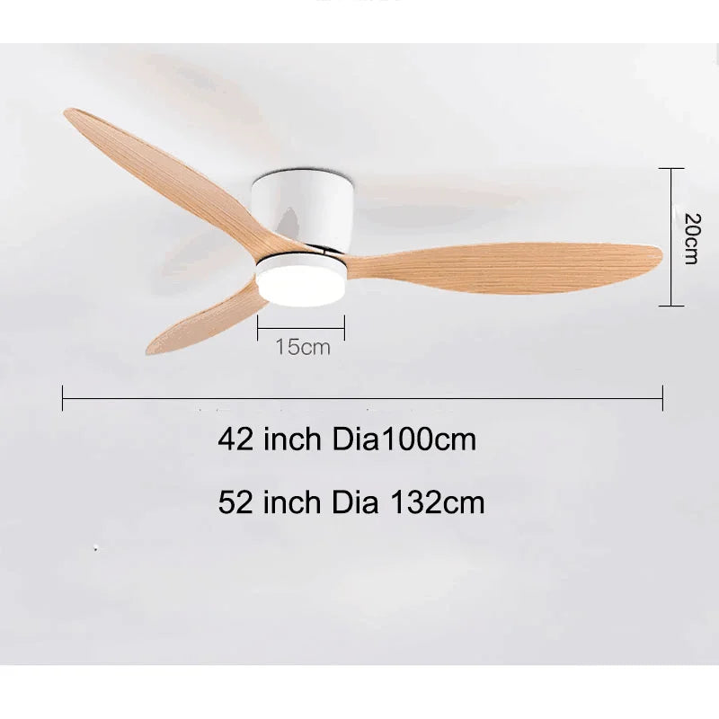 Ceiling Fans 42/52 Inch with LED Lighting - 6 Speed DC Motor, Remote, 3 Colours