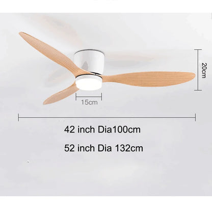 Ceiling Fans 42/52 Inch with LED Lighting - 6 Speed DC Motor, Remote, 3 Colours