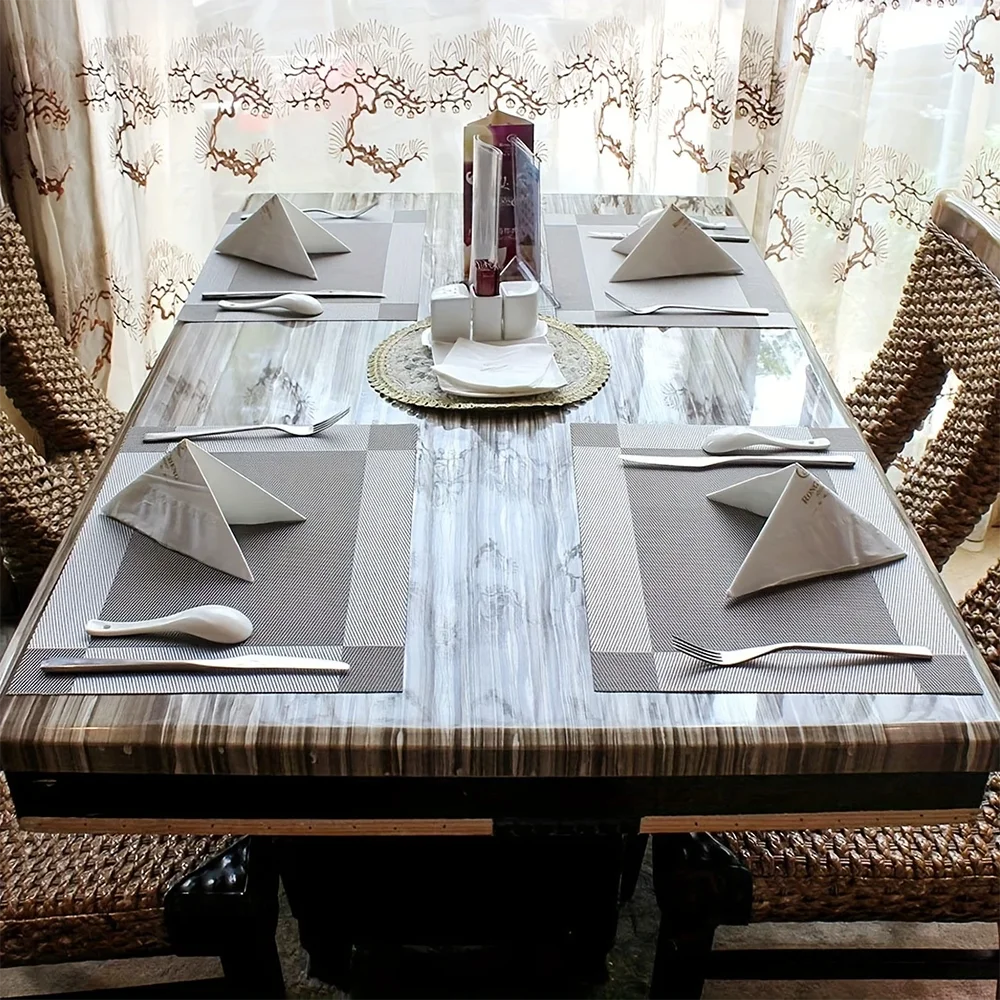 Washable Non-Slip PVC Table Mats for Dining – Heat Resistant Placemats