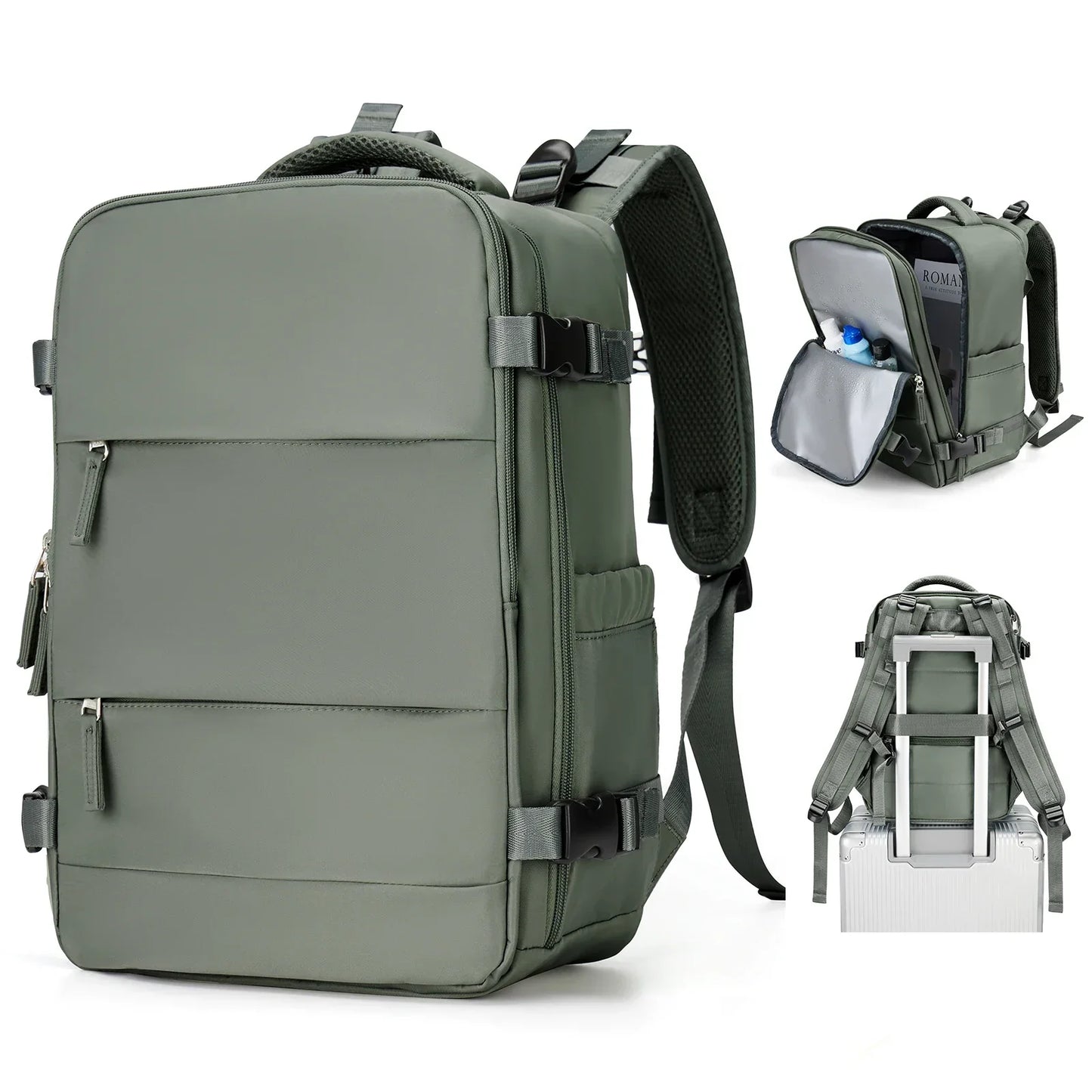 Waterproof Travel Backpack with 15.6" Laptop Compartment - Wet-Dry Separation