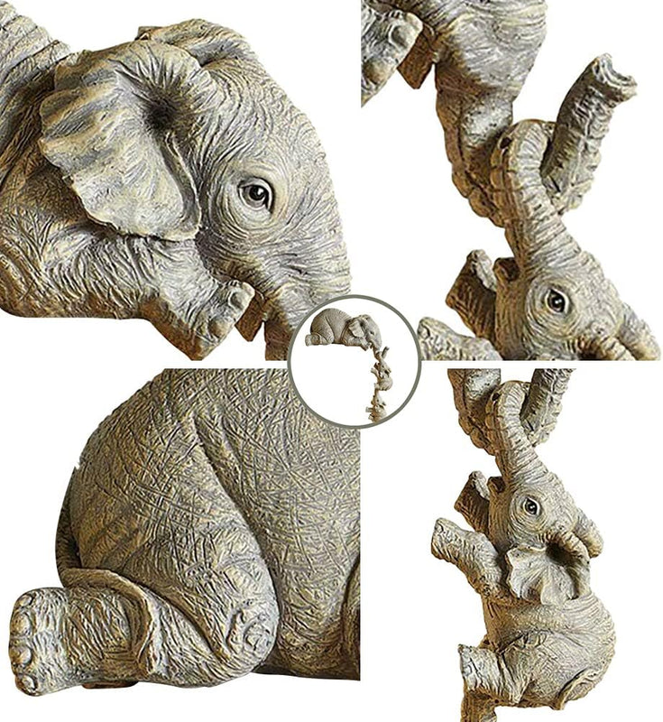 Decorative Elephant Family Figurines – Set of 3 for Home Decor