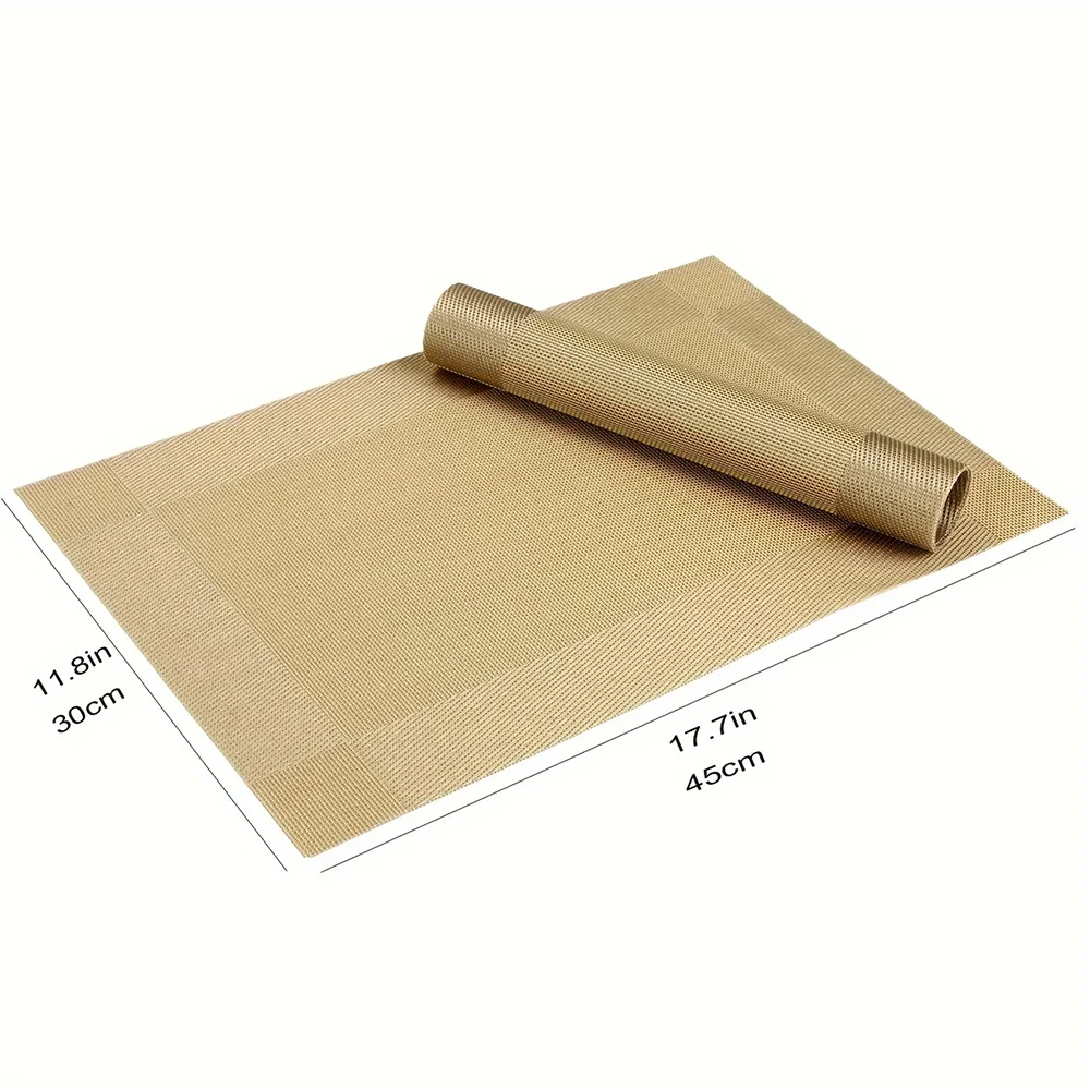 Washable Non-Slip PVC Table Mats for Dining – Heat Resistant Placemats