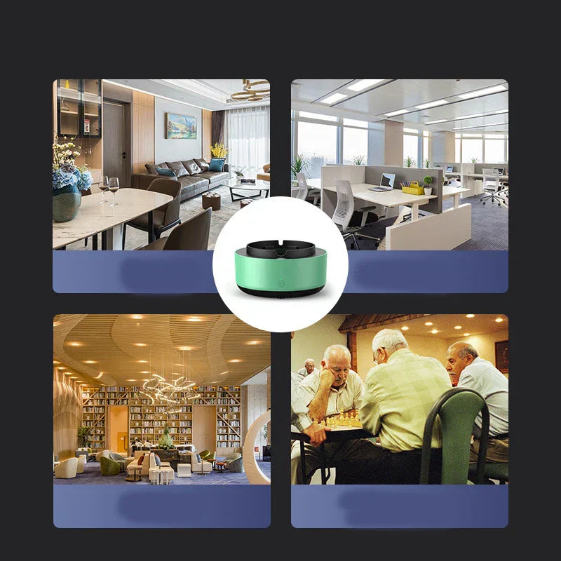 Electronic Ashtray Air Purifier for Smoke Removal - Home Office Use