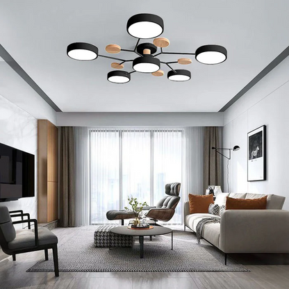 Contemporary LED Flush Mount Ceiling Fixture - Modern Bright Light