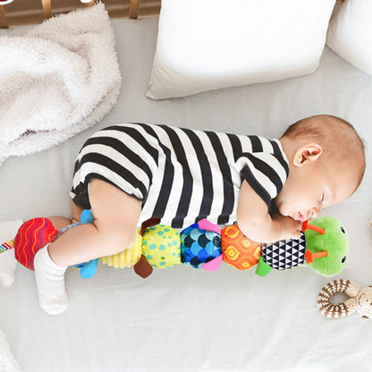 Plush Musical Rattle Caterpillar with Sensory Features