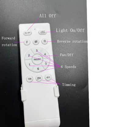 Ceiling Fans 42/52 Inch with LED Lighting - 6 Speed DC Motor, Remote, 3 Colours