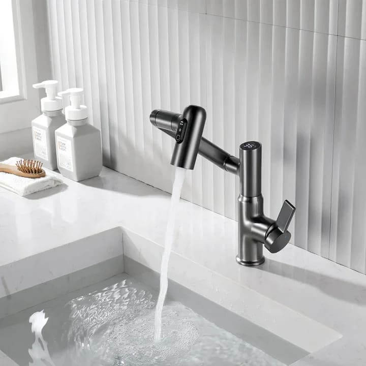 Smart Flow Meter with Temperature Display for Faucets