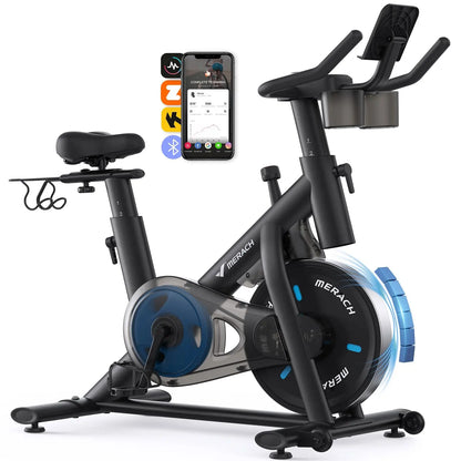 Quiet Magnetic Exercise Bike with App Sync, LED Display, Adjustable Seat & 300 lb Weight Limit
