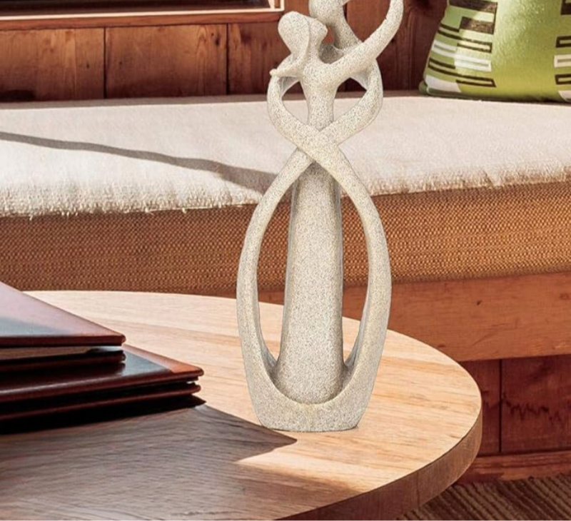 Timeless Love Abstract Sculpture - Unique Gift for Eternal Embrace