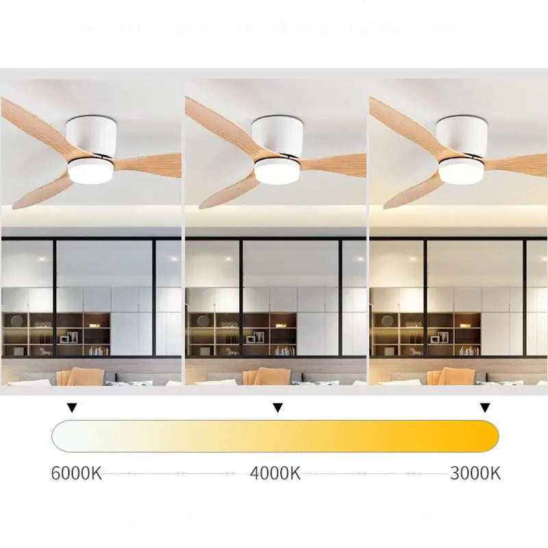 Ceiling Fans 42/52 Inch with LED Lighting - 6 Speed DC Motor, Remote, 3 Colours