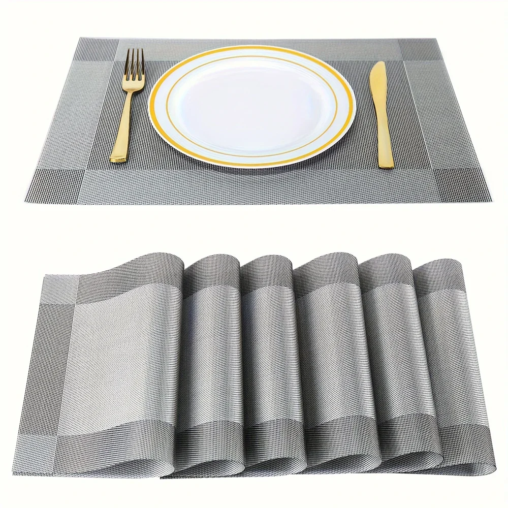 Washable Non-Slip PVC Table Mats for Dining – Heat Resistant Placemats