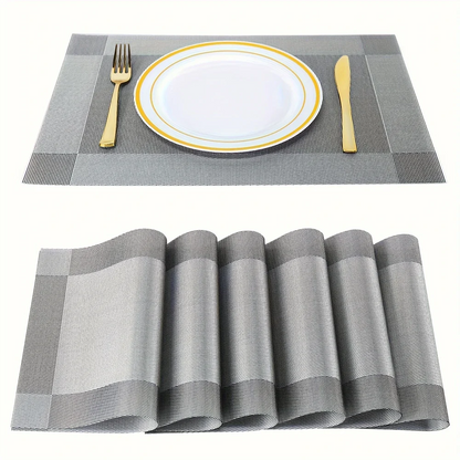 Washable Non-Slip PVC Table Mats for Dining – Heat Resistant Placemats