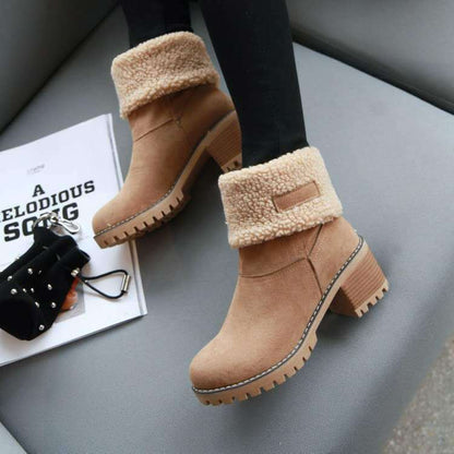 Stylish Fleece-Lined Winter Boots for Women