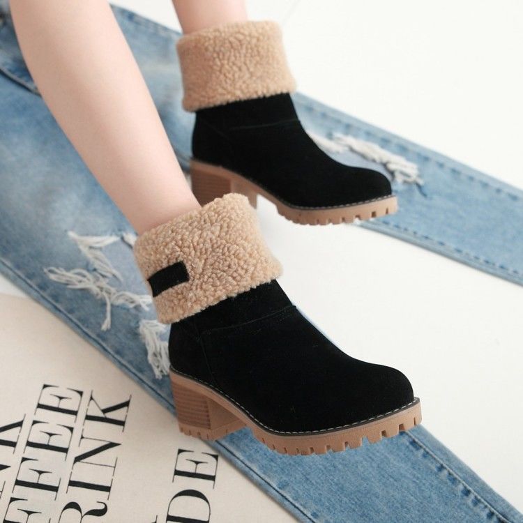Stylish Fleece-Lined Winter Boots for Women