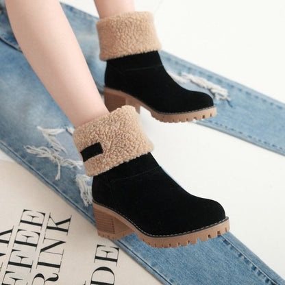 Stylish Fleece-Lined Winter Boots for Women