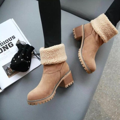 Stylish Fleece-Lined Winter Boots for Women