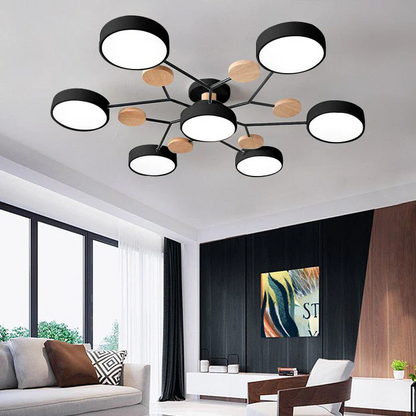 Contemporary LED Flush Mount Ceiling Fixture - Modern Bright Light