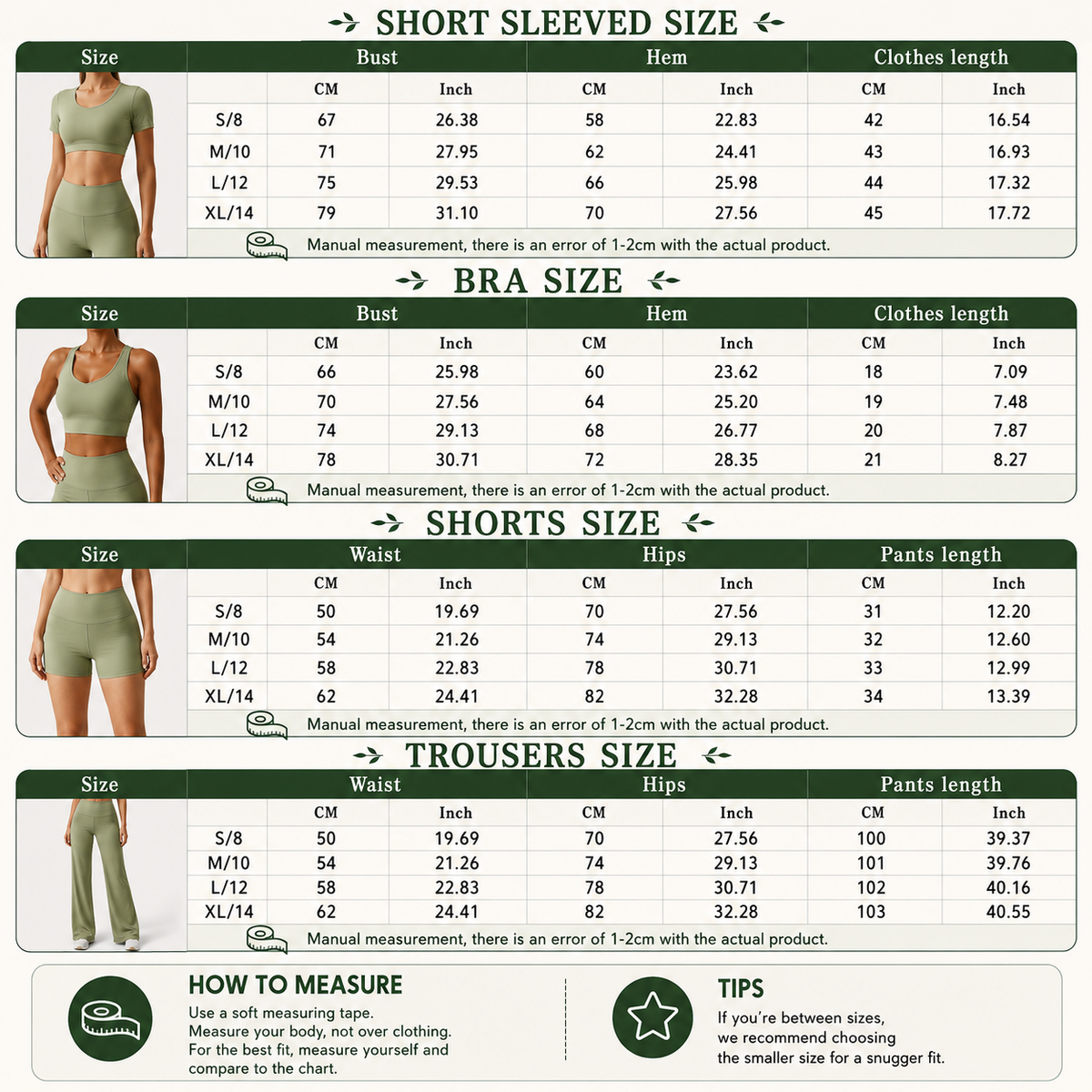 Women's Yoga Outfit - 2-Piece Set with Crop Top and High-Waisted Leggings