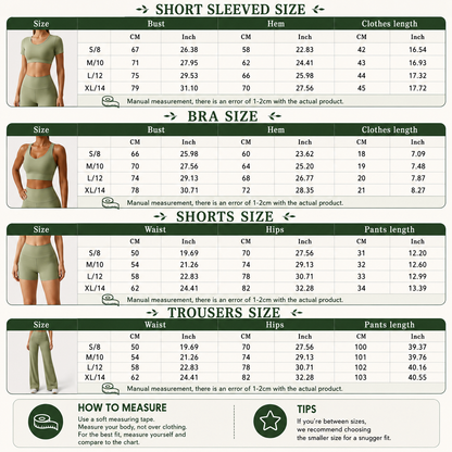 Women's Yoga Outfit - 2-Piece Set with Crop Top and High-Waisted Leggings